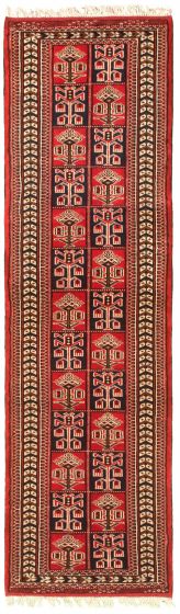 Turkmenistan Turkman 2'8" x 9'9" Hand-knotted Wool Rug 