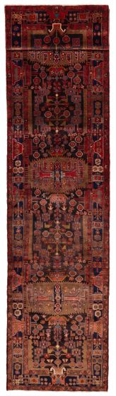 Persian Style 3'9" x 16'1" Hand-knotted Wool Runner Rug 