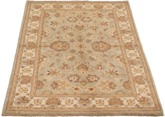 Indian Chobi Twisted 4'7" x 7'1" Hand-knotted Wool Rug 