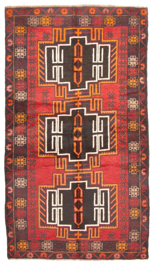 Afghan Rizbaft 3'8" x 6'7" Hand-knotted Wool Rug 