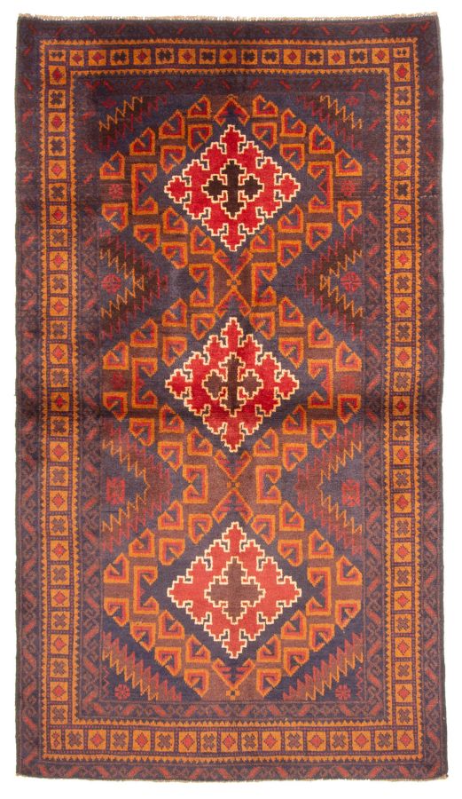 Afghan Rizbaft 3'8" x 6'5" Hand-knotted Wool Rug 