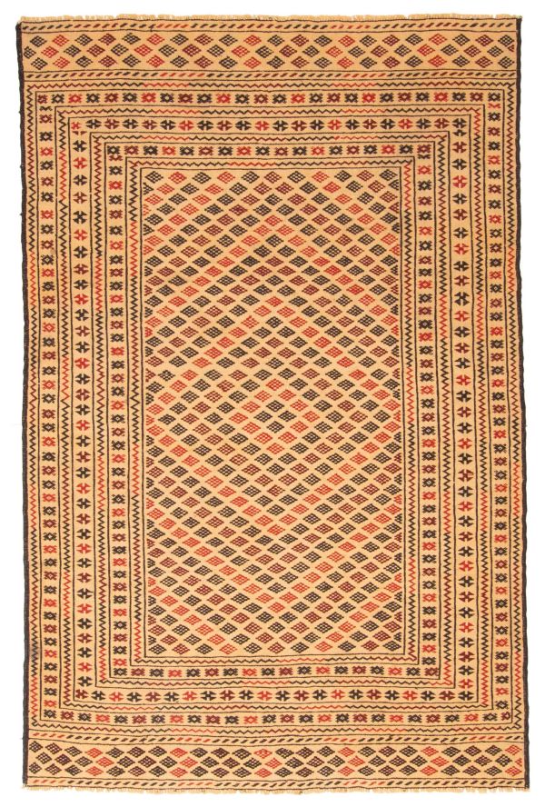 Tapestry Kilim shiravan smk 4'2" x 6'5" en laine