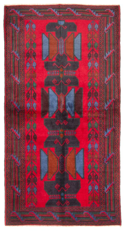 Tapis teimani 3'4" x 6'7" en laine