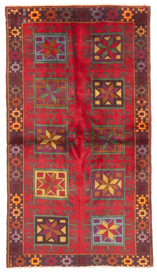 Tapis teimani 3'5" x 6'3" en laine