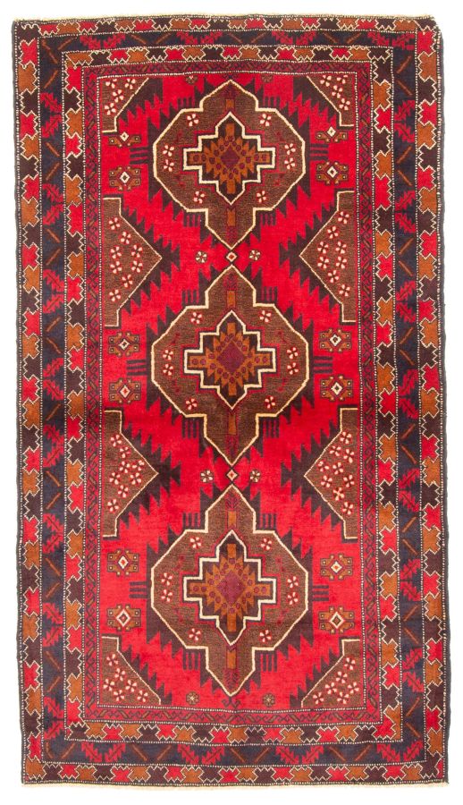 Afghan Teimani 3'8" x 6'6" Hand-knotted Wool Rug 