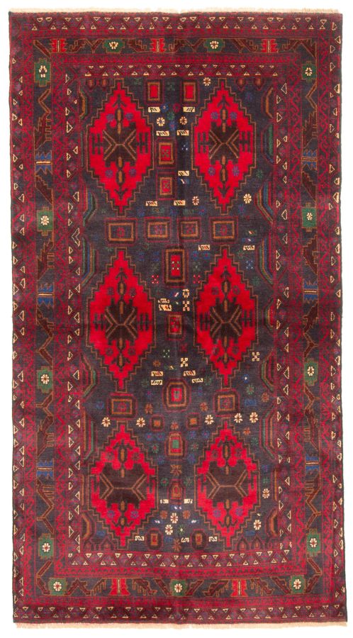 Tapis teimani 3'6" x 6'10" en laine