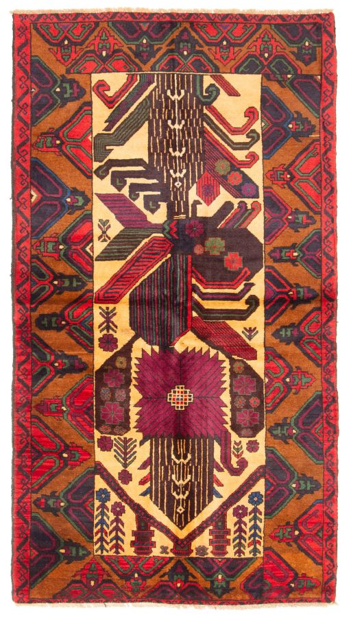 Afghan Rizbaft 3'5" x 6'5" Hand-knotted Wool Rug 