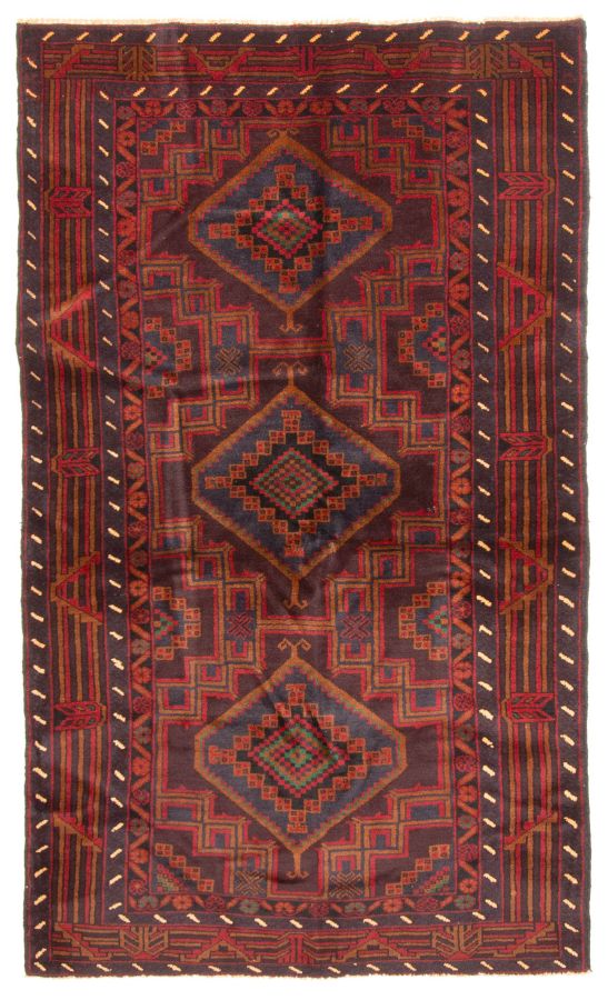 Afghan Teimani 3'8" x 6'5" Hand-knotted Wool Rug 