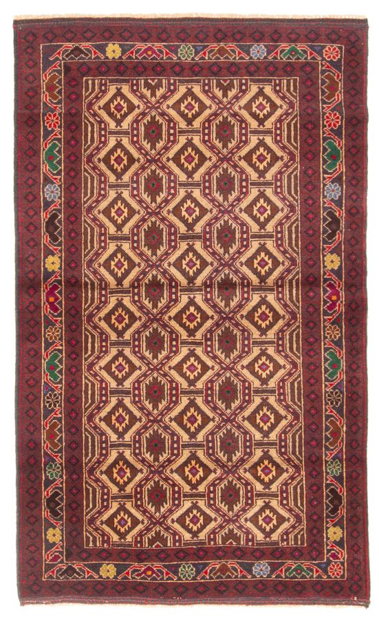 Afghan Rizbaft 3'1" x 5'3" Hand-knotted Wool Rug 