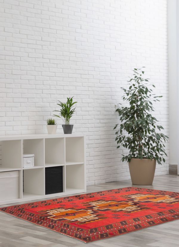 Tapis rizbaft 3'10" x 6'5" en laine