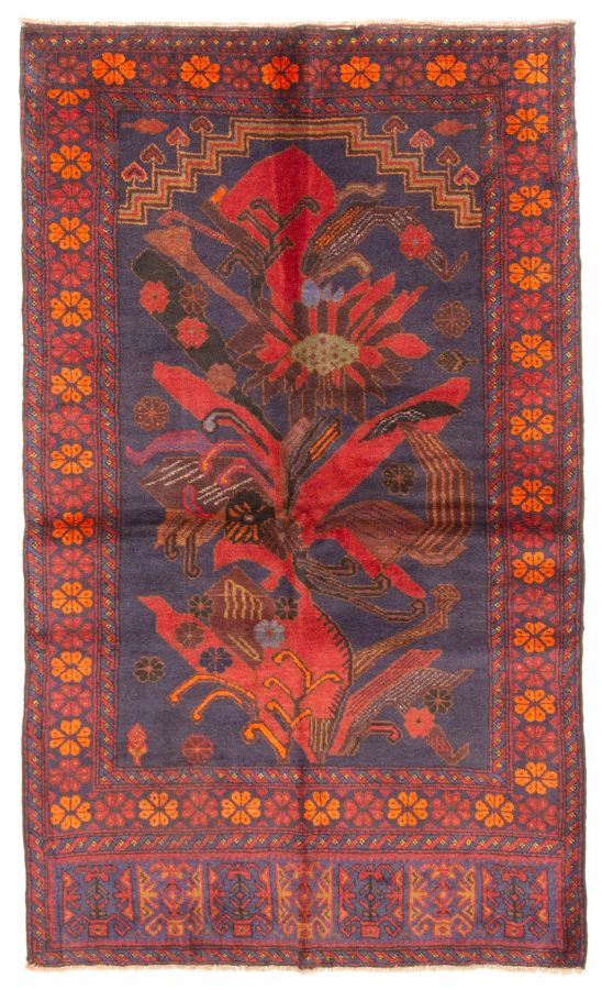 Tapis rizbaft 3'3" x 5'7" en laine