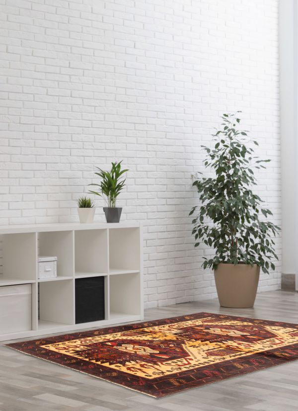 Afghan Rizbaft 3'5" x 5'8" Hand-knotted Wool Rug 