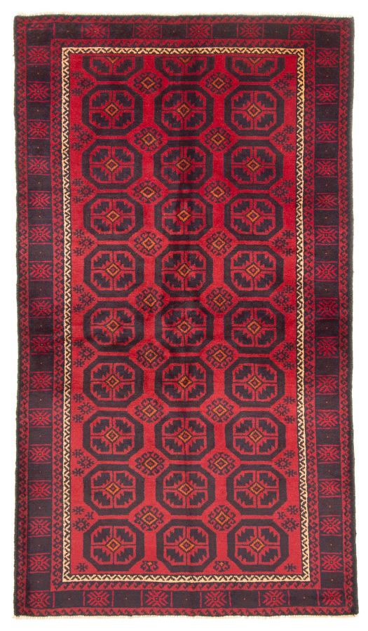 Afghan Rizbaft 3'7" x 6'6" Hand-knotted Wool Rug 