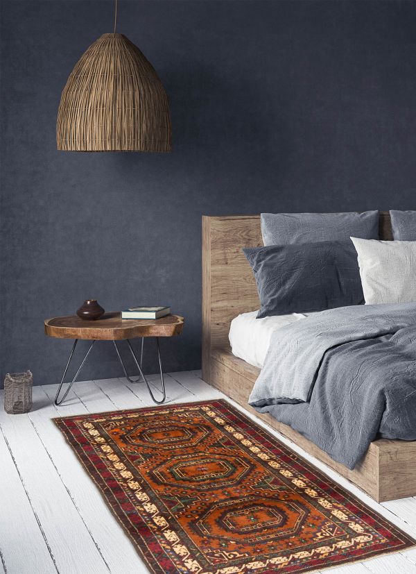 Afghan Teimani 3'5" x 5'9" Hand-knotted Wool Rug 