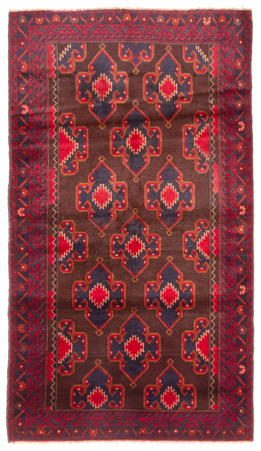 Afghan Teimani 3'7" x 6'6" Hand-knotted Wool Rug 