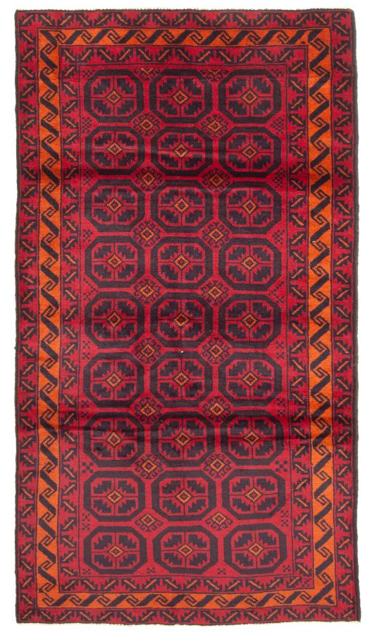 Afghan Rizbaft 3'7" x 6'8" Hand-knotted Wool Rug 