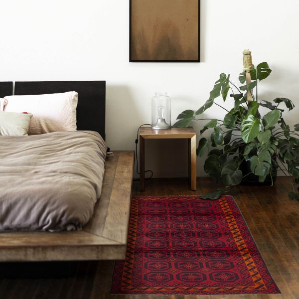 Afghan Rizbaft 3'7" x 6'8" Hand-knotted Wool Rug 