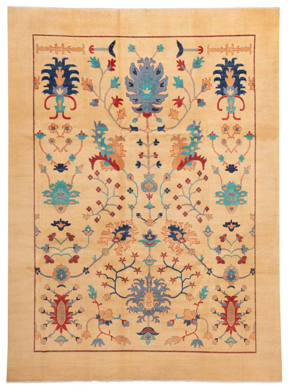Afghan Finest Ghazni 8'11" x 11'10" Hand-knotted Wool Rug 