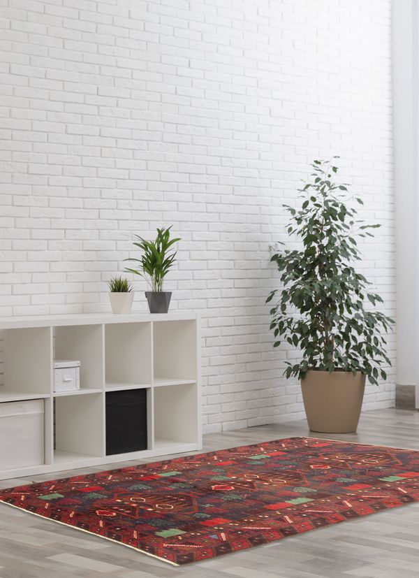 Tapis rizbaft 3'6" x 6'5" en laine