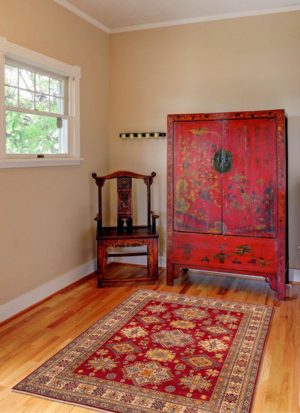 Afghan Finest Ghazni 8'2" x 9'8" Hand-knotted Wool Rug 