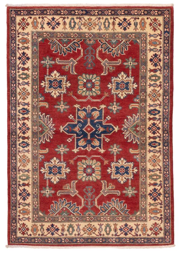 Afghan Finest Ghazni 3'11" x 5'8" Hand-knotted Wool Rug 
