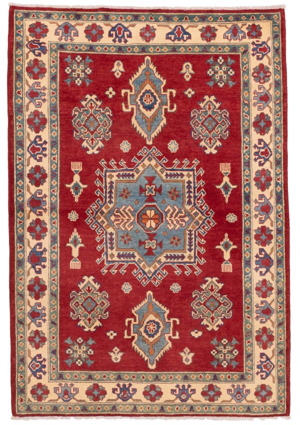 Afghan Finest Ghazni 4'0" x 5'8" Hand-knotted Wool Rug 