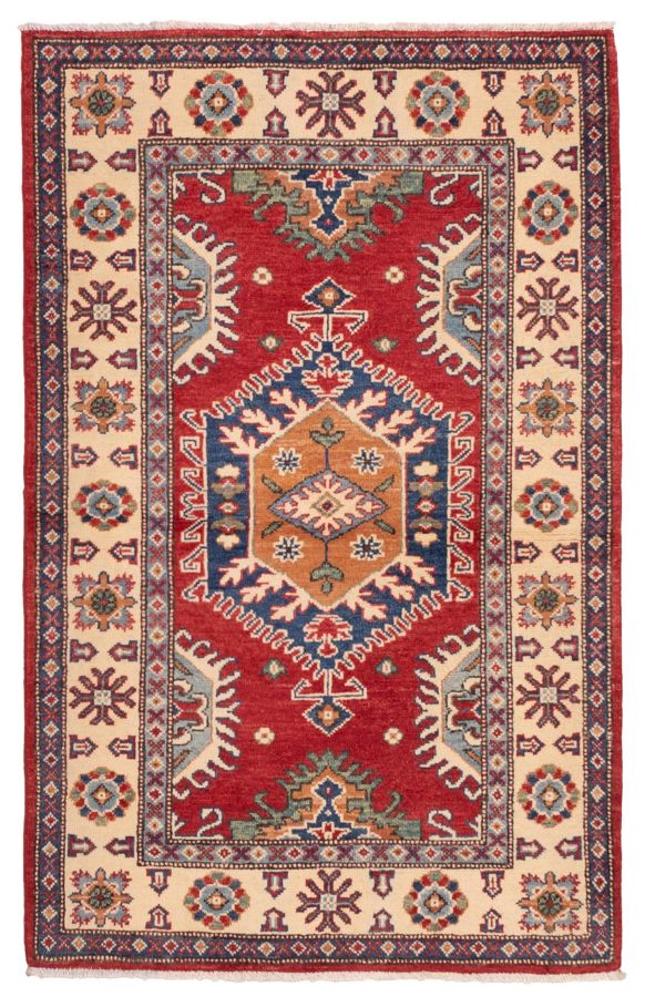Afghan Finest Ghazni 3'1" x 4'11" Hand-knotted Wool Rug 