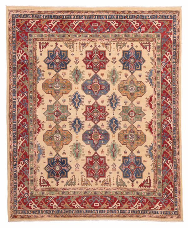 Afghan Finest Ghazni 8'1" x 9'7" Hand-knotted Wool Rug 