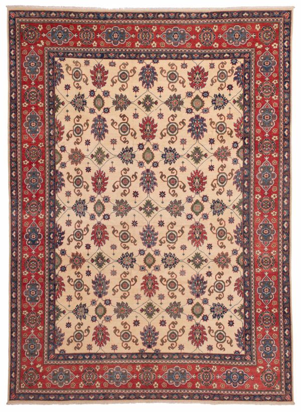 Afghan Finest Ghazni 9'1" x 11'9" Hand-knotted Wool Rug 