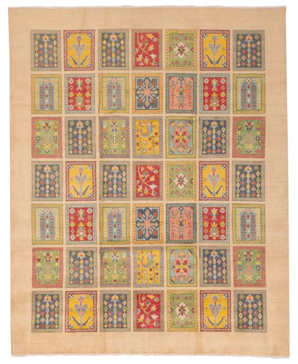 Afghan Finest Ghazni 8'0" x 9'10" Hand-knotted Wool Rug 