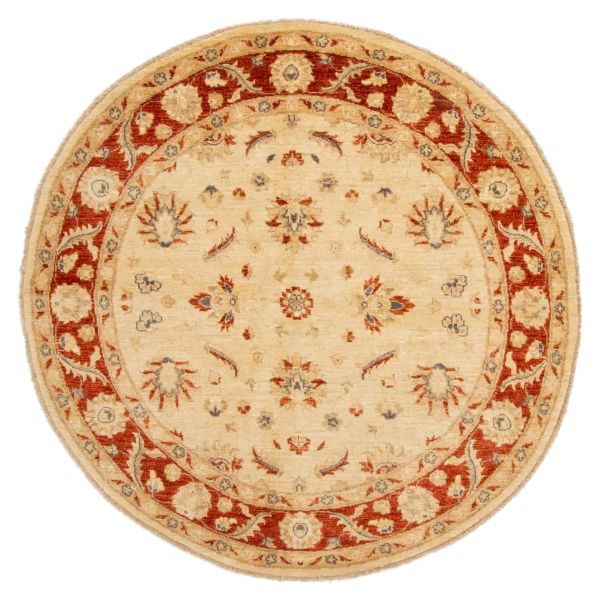 Pakistani Peshawar Oushak 5'2" x 5'3" Hand-knotted Wool Rug 