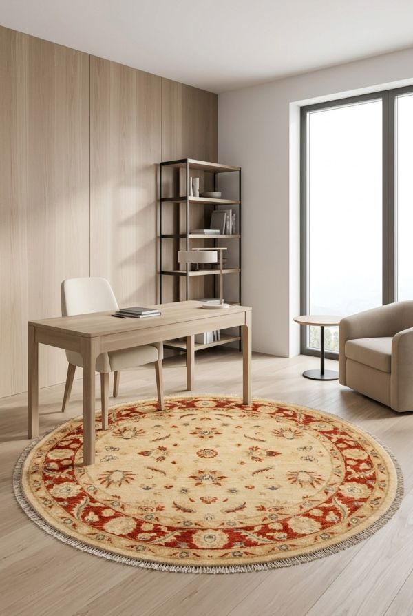 Pakistani Peshawar Oushak 5'2" x 5'3" Hand-knotted Wool Rug 
