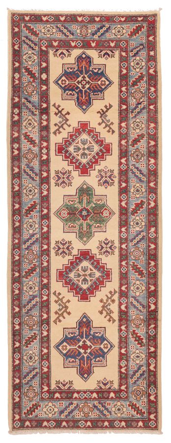 Afghan Finest Ghazni 3'0" x 8'4" Hand-knotted Wool Runner Rug 