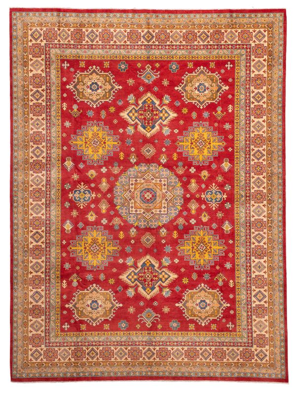 Afghan Finest Ghazni 10'5" x 14'1" Hand-knotted Wool Rug 