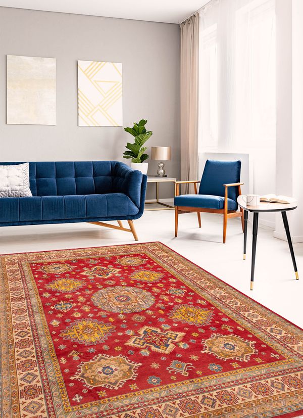 Afghan Finest Ghazni 10'5" x 14'1" Hand-knotted Wool Rug 