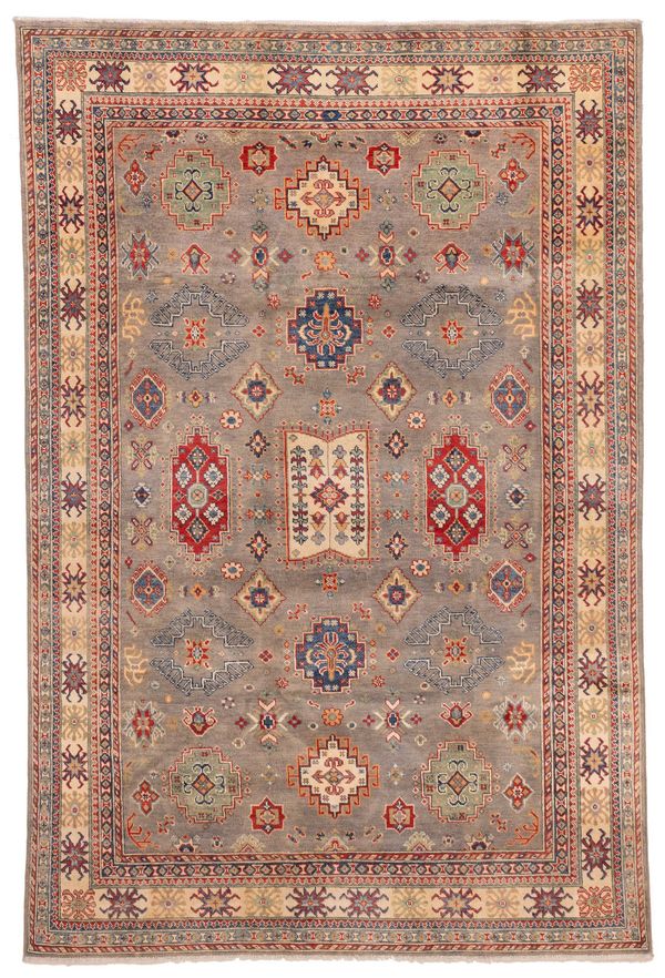 Afghan Finest Ghazni 6'0" x 8'11" Hand-knotted Wool Rug 