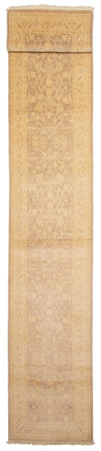 Pakistani Peshawar Oushak 2'6" x 14'6" Hand-knotted Wool Runner Rug 