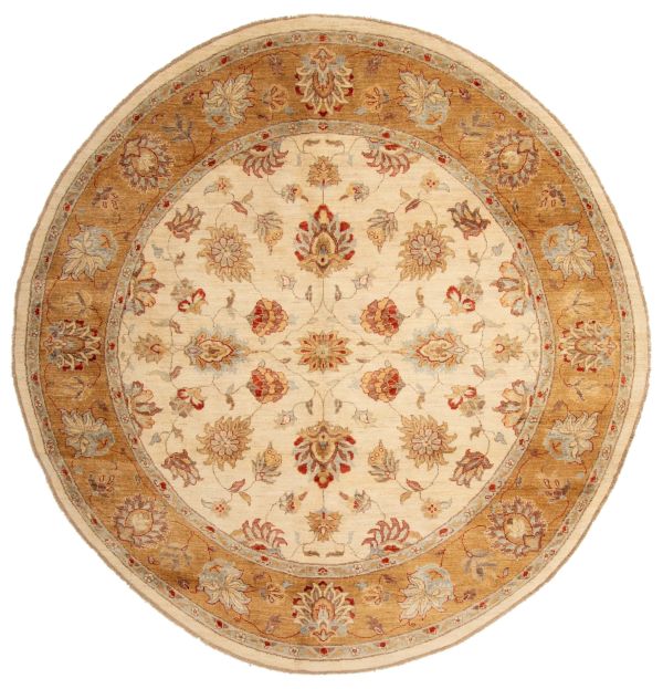 Pakistani Peshawar Oushak 7'10" x 8'1" Hand-knotted Wool Rug 