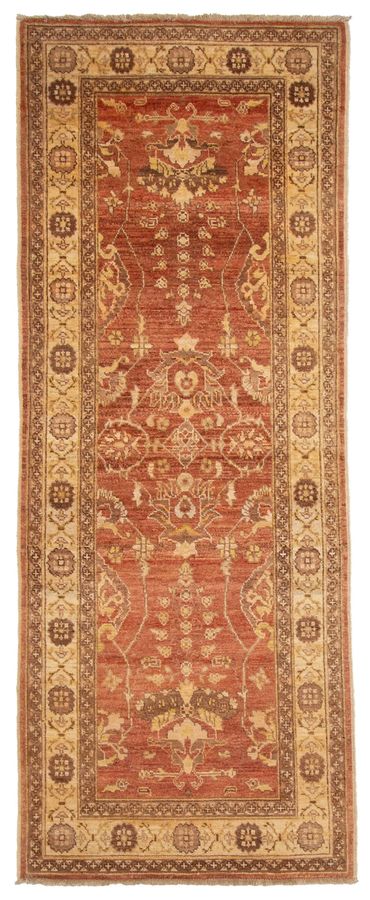 Afghan Chobi Finest 3'0" x 7'10" Hand-knotted Wool Runner Rug 