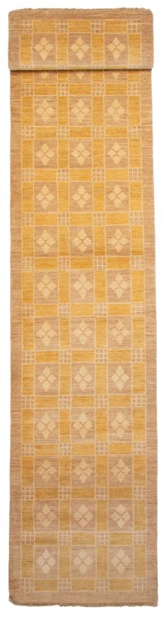 Pakistani Peshawar Ziegler 3'0" x 14'8" Hand-knotted Wool Runner Rug 