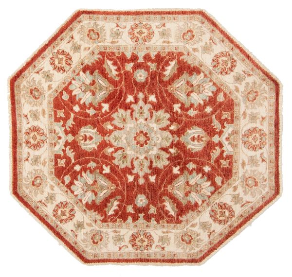 Pakistani Peshawar Oushak 4'1" x 4'3" Hand-knotted Wool Rug 