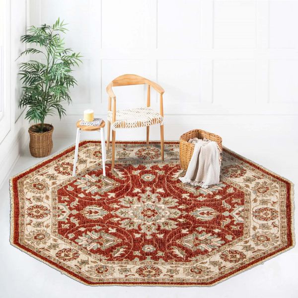 Pakistani Peshawar Oushak 4'1" x 4'3" Hand-knotted Wool Rug 