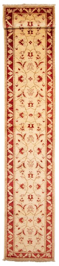 Pakistani Peshawar Oushak 2'7" x 14'9" Hand-knotted Wool Runner Rug 