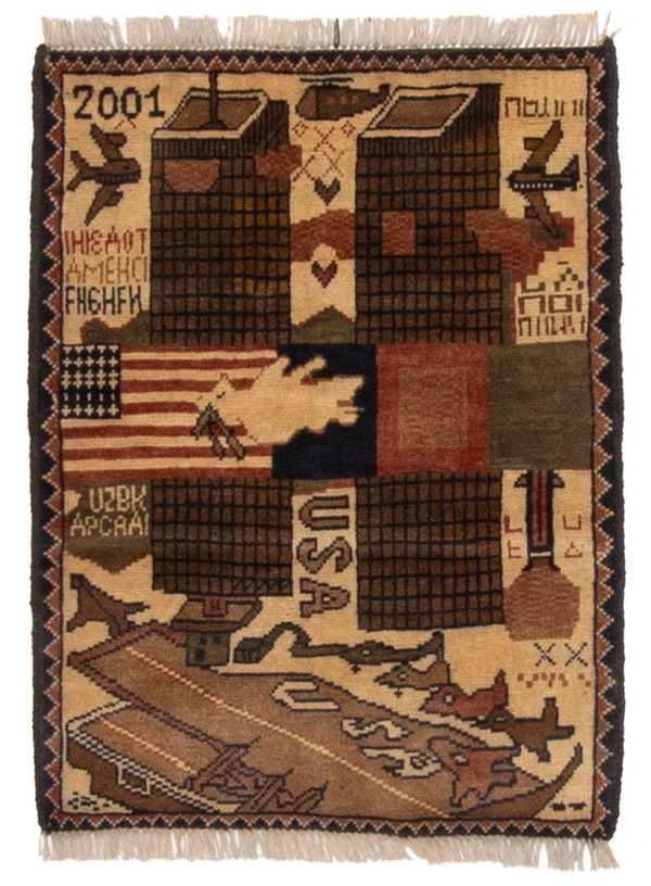 Afghan Rare War 2'0" x 2'6" Hand-knotted Wool Rug 
