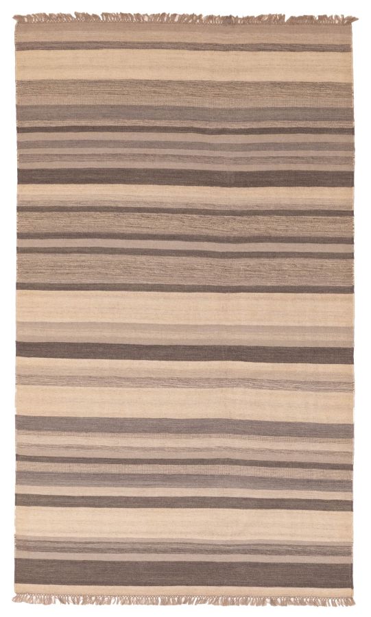 Turkish Boho 4'11" x 8'6" Flat-Weave Wool Kilim 