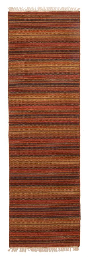 Turkish Boho 2'4" x 7'8" Flat-Weave Wool Kilim 