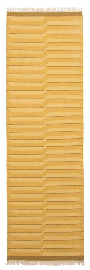 Turkish Boho 2'4" x 7'8" Flat-Weave Wool Kilim 
