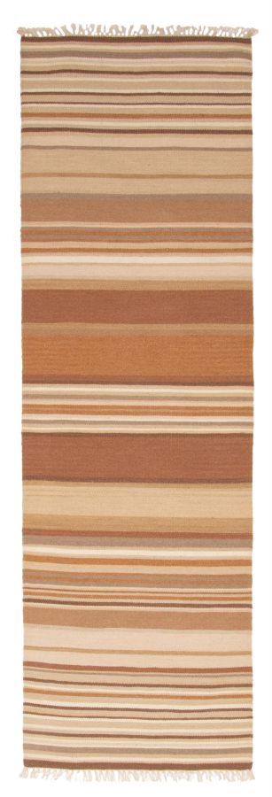 Turkish Boho 2'5" x 8'1" Flat-Weave Wool Kilim 