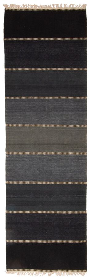 Turkish Boho 2'7" x 8'5" Flat-Weave Wool Kilim 
