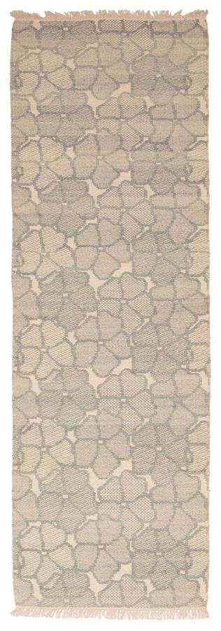 Indian Sienna 2'6" x 7'11" Braided Weave Wool Runner Rug 